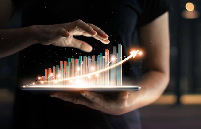 stylized image of digital advertising graph
