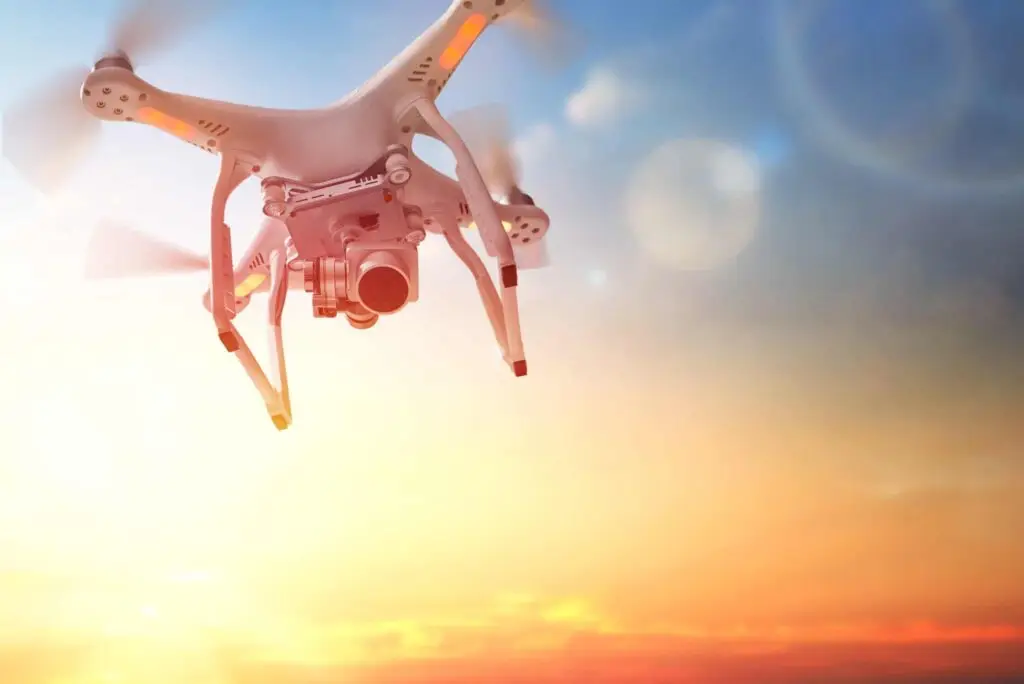 drone flying in the sky representing drones for real estate